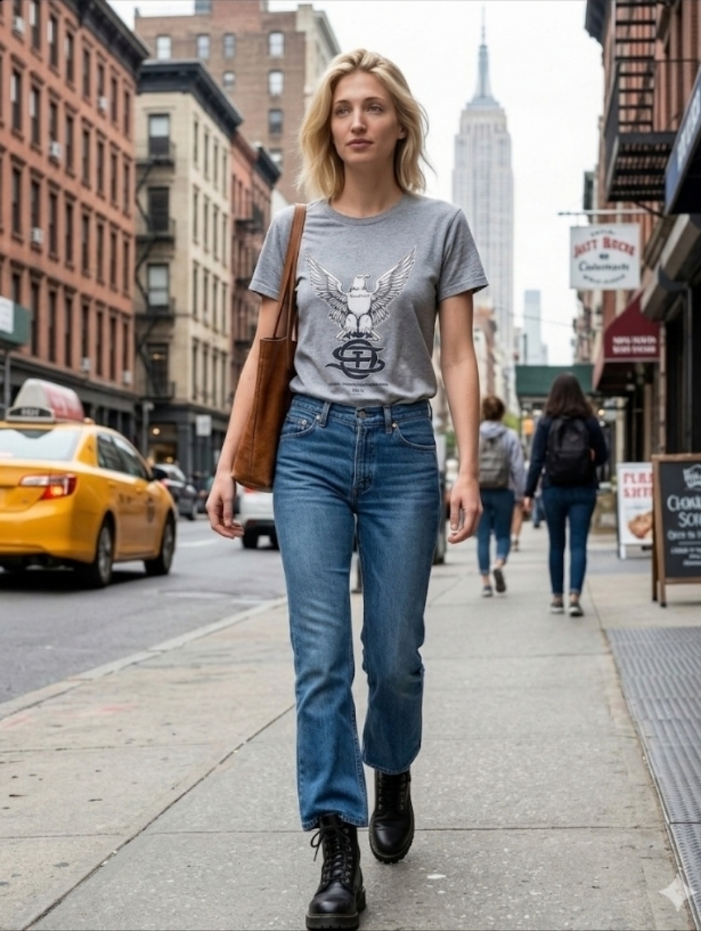 #33 - American Apparel Grey T shirt Fits  Women Medium